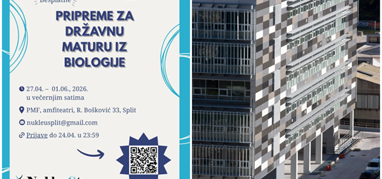 Prvi edukacijski projekt udruge NukleuSt: Pripreme za državnu maturu iz biologije